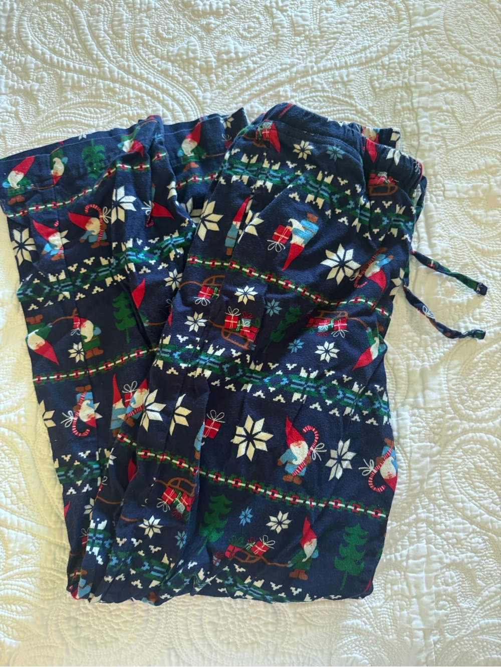 Hanna Andersson Navy Gnome Print Pajama Pants